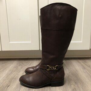 Lauren Ralph Lauren Women's Size 7.5 Brown Leather Riding Boots Equestrian Shoes